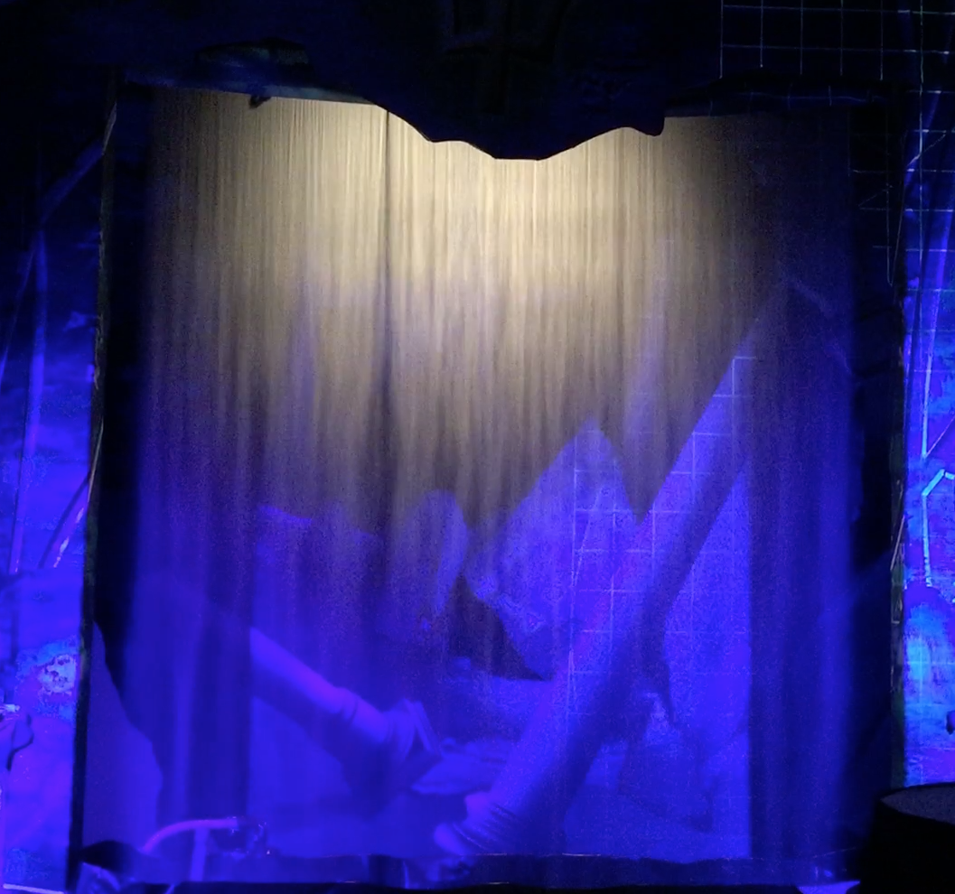 The Tsunami Water Screen&trade; is a high-resolution rear-projection screen created entirely in a cascade of free-falling wate